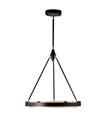 Alora Lighting PD302724CBSS Duo LED 24 inch Pendant Ceiling Light Black/Silver Finish