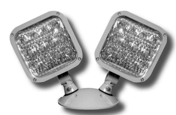Westgate RHLED2-WP-MV Die-Cast Outdoor Square LED Remote Double Head Emergency Light