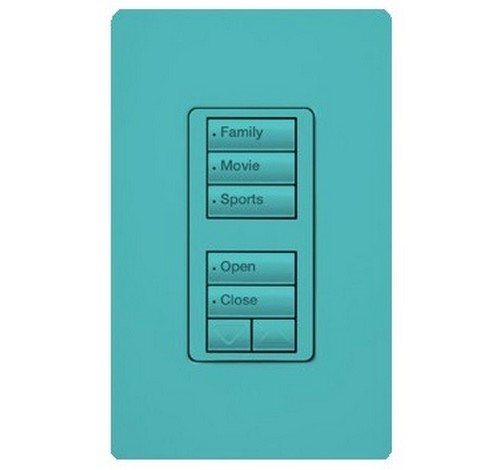 Lutron RRD-W1RLD-TQ RadioRA 2 Wall-mount Designer keypad - dual group 3-button and 2-button with raise/lower 120 VAC