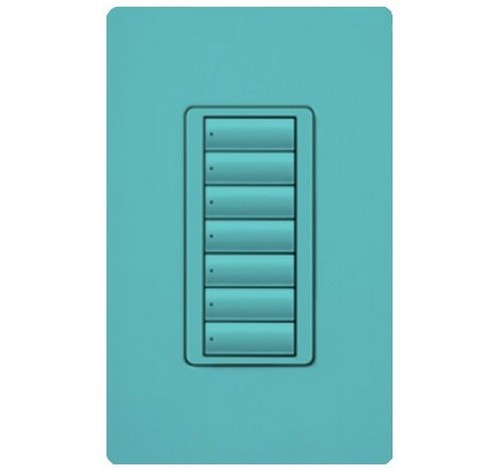 Lutron RRD-W7B Series RadioRA® 2 Maestro® 7-Button Wall-mounted Keypad Turquoise 120 VAC