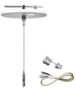 Westgate Lighting SCL-CSY1P-6FT-NC, Adjustable 6 Foot 1/16 Inch Single Suspension Canopy Set With Y Double Keyhole End Connectors Power Side Without Cord