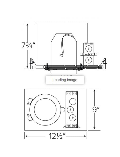 Elco Lighting ELK94FICAD 4 Inch IC Airtight New Construction 2-Hour Fire Rated Housing for Koto™ LED Engine 11.8W, Voltage 120/277V Dimming 0-10V/Triac/ELV