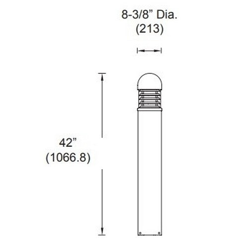 Utopia Lighting BLD2-A 8" Dia. LED Bollard Light, 25W 35W- BuyRite Electric