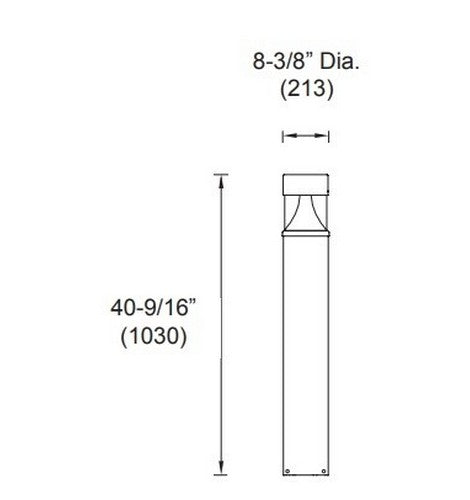 Utopia Lighting BLD2-D 8" Dia. LED Bollard Light, 25W 60W- BuyRite Electric
