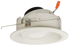 ELCO Lighting EL47627W 18W 6 Inch Round LED Adjustable Phenolic Baffle with PAR38 Gimbal Insert White Finish 2700K 1200lm