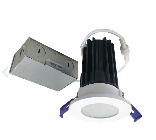 Nora Lighting NM2-2RDCS8527MPW Recessed Fixture 2 Inch M2 Round LED Lensed Downlight, 850lm / 10W, 2700K, 120V, Matte Powder White Finish