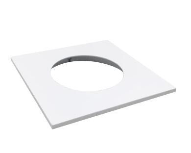 Nora Lighting NM2-2SDTMPW Square Recessed Trim, Matte Powder White Finish