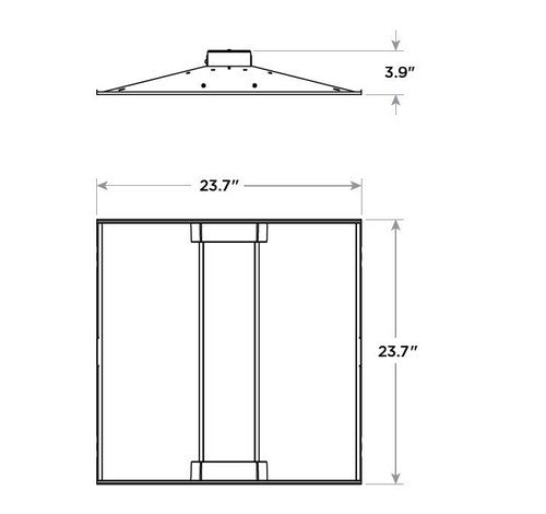 CREE LED Lighting ZR22C-32L Series 26W 2x2 Commercial Series LED Troffer Light Fixture Dimming