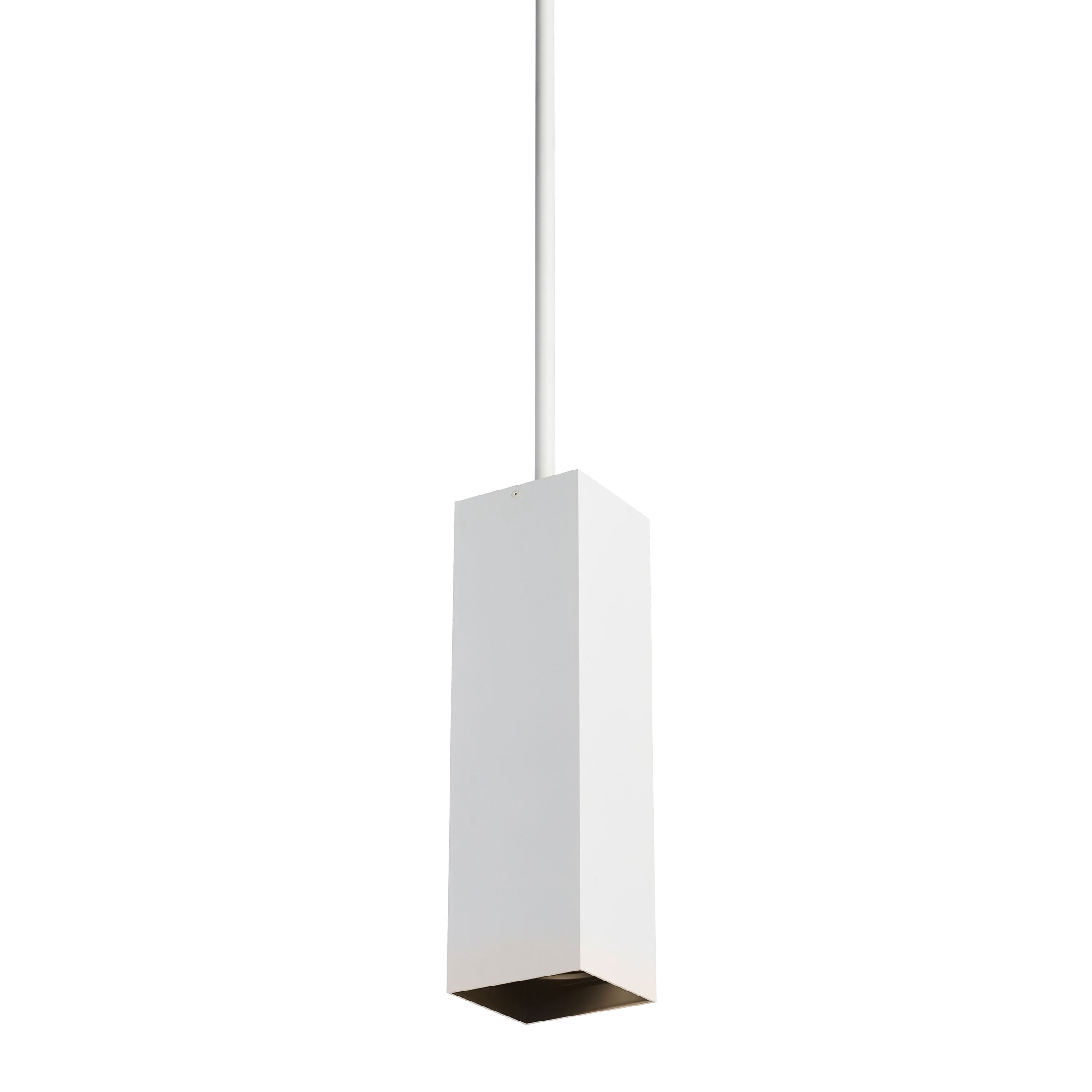 Visual Comfort Architectural 700TDEXOP182460WB-LED935 Exo 18 Inch LED Pendant Light, 24” Length, Color Temperature 3500K, Beam Angle 60°, Matte White / Black Finish