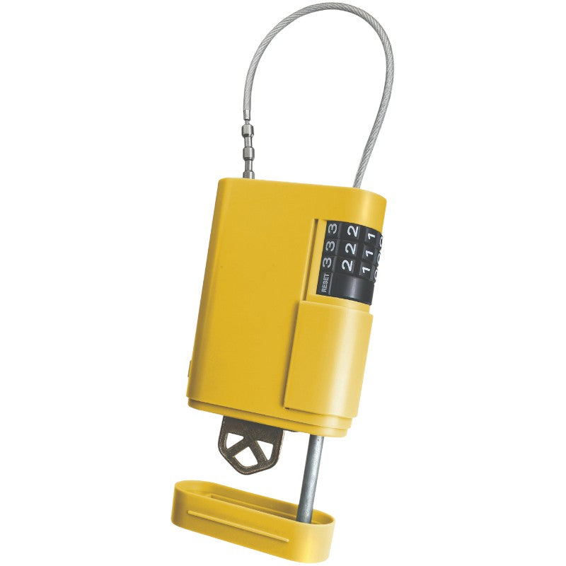 Kidde STOR (001941) Portable Stor-A-Key Yellow Locking Key Case with Adjustable Cable