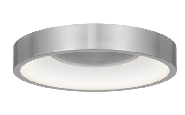 Alteck Lighting AFM0069-5CCT-W-BA Stellar 14 inch LED Flush Mount with Etched White Acrylic, Multi-Color Temperature, Brushed Aluminum