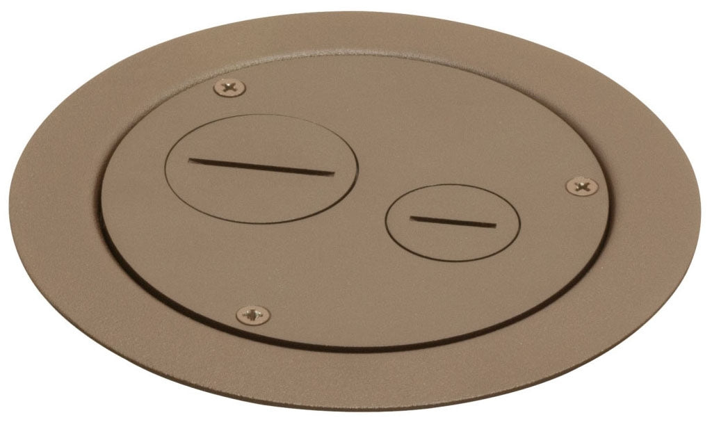 Arlington FLBC5560BR Cover Kit for 5.5 Inch Concrete Floor Box with Threaded Inserts, 1-Gang, Brown
