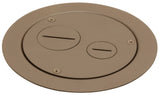 Arlington FLBC5560BR Cover Kit for 5.5 Inch Concrete Floor Box with Threaded Inserts, 1-Gang, Brown