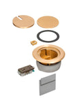 Arlington FLBC4560DMB In Box Recessed Cover Kit, Single Gang, Low Voltage, Brass