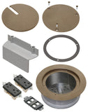 Arlington FLBC5570BR Recessed Cover Kit with Two Receptacles for New Concrete, Brown