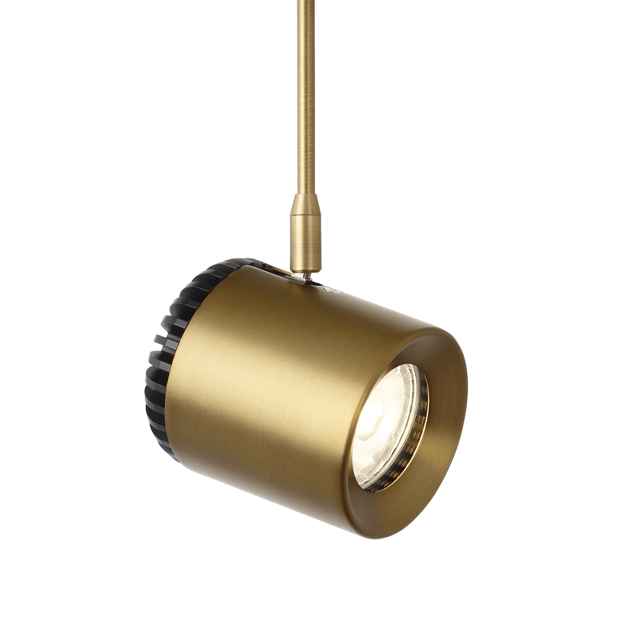 Visual Comfort Architectural 700FJBRK8273503R Modern 3” Sean Lavin LED Freejack Burk Head Track Ceiling Light, Color Temperature 2700K, Beam Spread 35°, 80 CRI, Aged Brass Finish