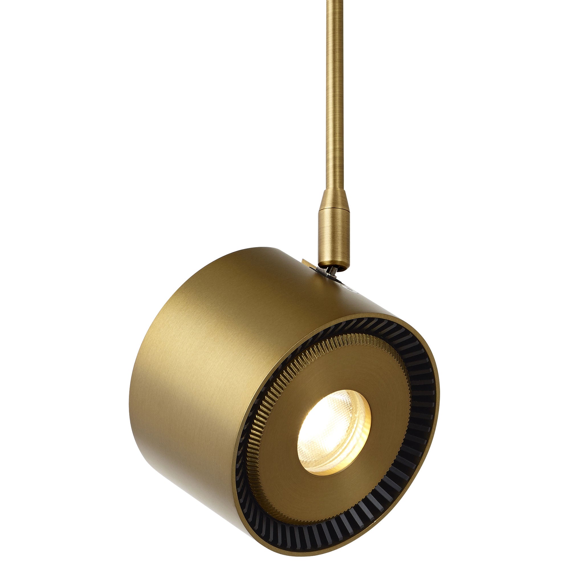 Visual Comfort Architectural 700FJISO8305003R-LED Sean Lavin ISO 1 Light Low-Voltage 3” Track Head LED, 80 CRI, Color Temperature 3000K, Beam Angle 50°, Aged Brass Finish