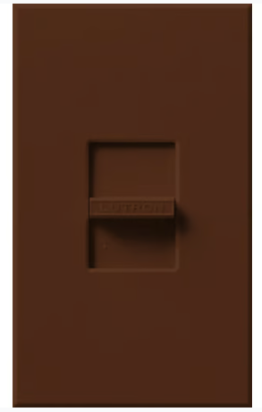Lutron NF-10-SI Nova 120V / 16A Fluorescent 3-Wire / Hi-Lume LED Single Pole Slide-to-Off Dimmer, Sienna Finish