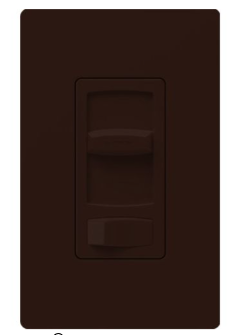 Lutron CT-103P-BR Skylark Contour Dimmer Switch, 1000W Incand./Halogen or 600VA MLV, 1 Pole/3-Way, 120V, Brown Finish