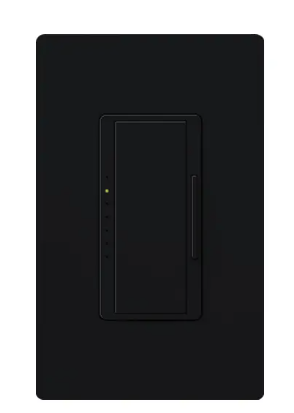 Lutron RRD-F6AN-DV-BL RadioRA 2 Maestro 3-Wire Fluorescent/LED Dimmer, Voltage 120/277V, Black Finish