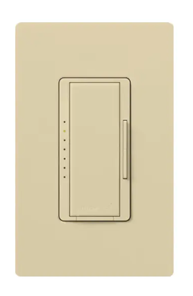 Lutron RRD-F6AN-DV-IV RadioRA 2 Maestro 3-Wire Fluorescent/LED Dimmer, Voltage 120/277V, Ivory Finish
