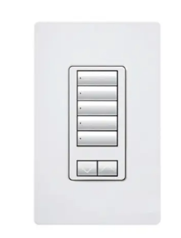 Lutron RRD-W5BRL-HT RadioRA 2 seeTouch Wall-Mount Designer Keypad, 5 Button w/ Raise-Lower, Hot
