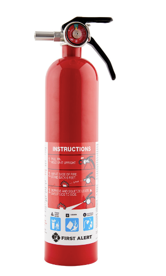 BRK First Alert HOME1  Rechargeable Home Fire Extinguisher UL Rated 1-A, 10-B:C (Red)