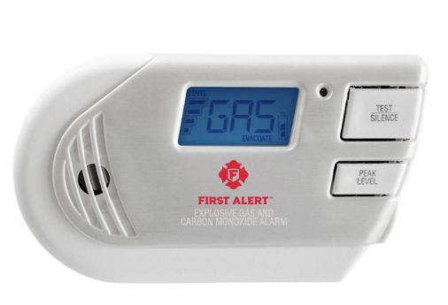 BRK First Alert 1039760 Combination Explosive Gas and Carbon Monoxide Alarm with Digital Display