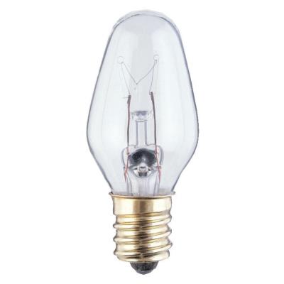 Westinghouse Lighting 0479400 C7 clear incandescent light bulb with E12 candelabra base
