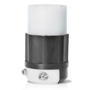 Leviton 2513 20A, 120/208V 3-Phase Y, NEMA L21-20R, 4P, 5W, Locking Connector, Grounding, Black/White Finish