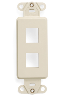 Leviton 41642-T Quickport, Decora Insert, 2-Port, Light Almond Finish