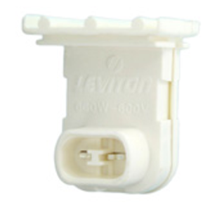 Leviton 13551-NW Thermoplastic Medium Fluorescent Lamp Holder 660w-600v, Shallow Base For T-8 & T-12 Lamps