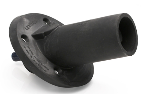 Leviton 17R23-SE 17 Series Male Receptacle, 30-Degree, 250-500 MCM, 1" Threaded Stud, Black Finish