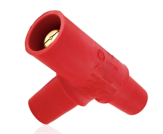 Leviton 16A22-UR 16 Series Taper Nose Multi-Way Connector, Cam-Type, Tapping Tee, 400A Max, Red Finish