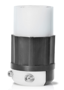 Leviton 3433-C 30A, 120/208V 3-Phase Y, Non-NEMA, 4P, 4W, Locking Connector, Non-Grounding, Black/White