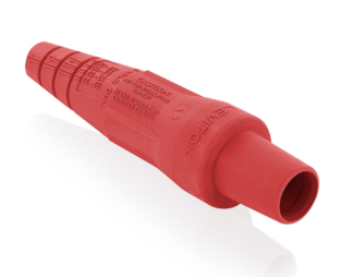 Leviton 16SDF-2UR 16 Series Single Pole Cam Type Female Detachable Plug Sleeve Only, Taper Nose, Cable Range #2, 2/0, Red Finish