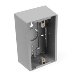 Leviton 42777-1GA Surface-Mount Back Box, Single-Gang, 1.89" Box Depth, Gray Finish
