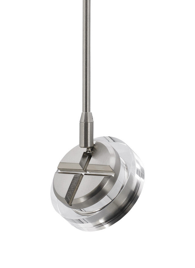 Visual Comfort Architectural 700FJBRM9274005CS Sean Lavin Brim Modern Brim LED Head, Clear Glass, Wattage 9.20W, Color Temperature 2700K, Satin Nickel Finish