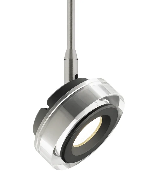 Visual Comfort Architectural 700FJBRM9274014KS Sean Lavin Brim 14" Modern Brim LED Head FreeJack, Wattage 9.20W, Beam Spread 40°, Color Temperature 2700K, Satin Nickel/Transparent Smoke Finish