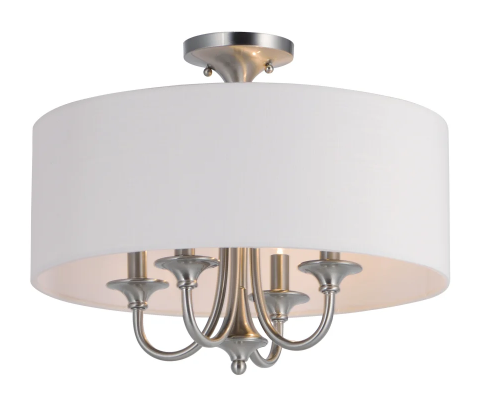 Maxim Lighting 10013WLSN Bongo 4 Light 18 inch Satin Nickel Semi-Flush Mount Ceiling Light