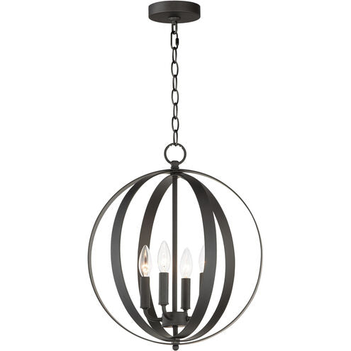 Maxim Lighting 10031BK Provident 4 Light 16 inch Black Single Pendant Ceiling Light