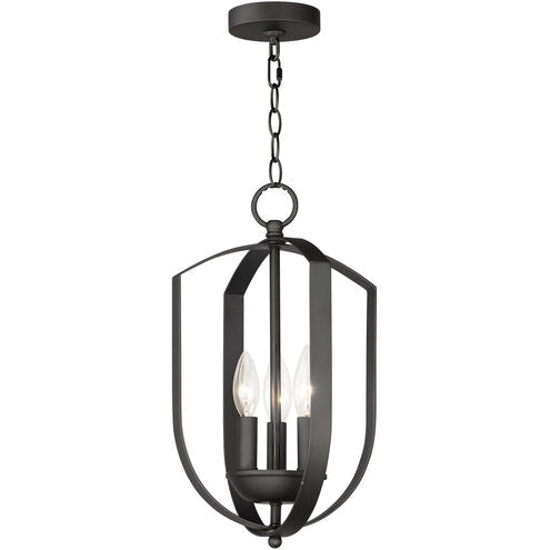 Maxim Lighting 10033BK Provident 3 Light 10 inch Black Chandelier Ceiling Light