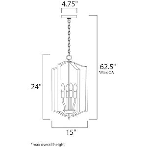Maxim Lighting 10036OI pendant dimensions 15 inch wide 24 inch high