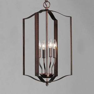 Provident 4 Light pendant in Oil Rubbed Bronze closeup