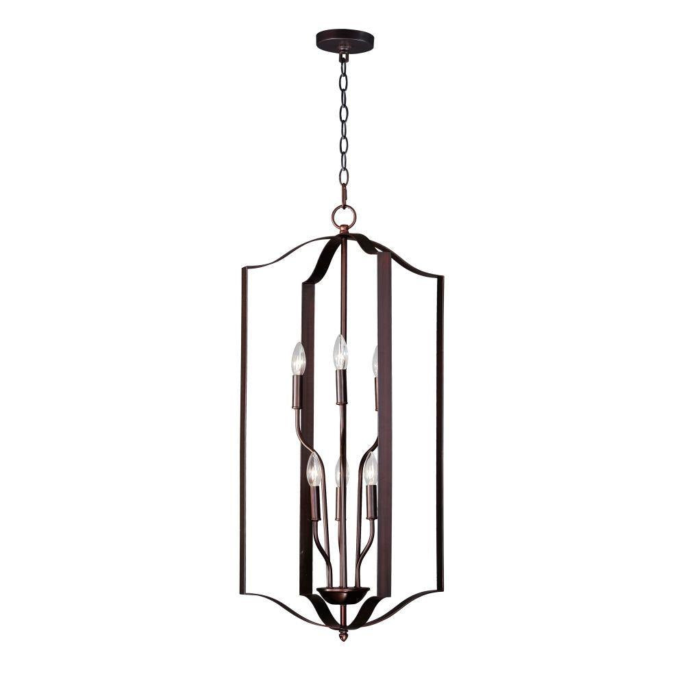 Maxim Lighting 10038OI Provident 6 Light Oil Rubbed Bronze Pendant Ceiling Light