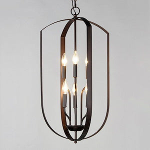 Maxim Lighting 10039OI Provident 6 Light chandelier lit view