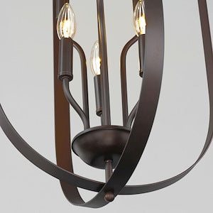 Provident chandelier detail view in Oil Rubbed Bronze finish
