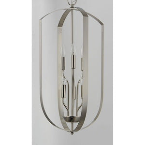 Maxim Lighting 10039SN Provident satin nickel chandelier side view