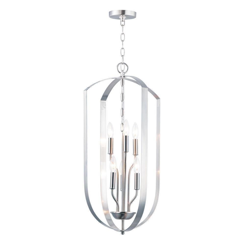 Maxim Lighting 10039SN Provident 6 Light Satin Nickel Chandelier