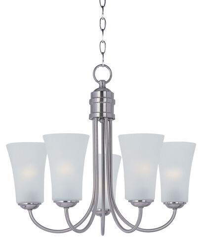 Maxim Lighting 10045FTSN Logan 5 Light 20 inch Satin Nickel Chandelier Ceiling Light